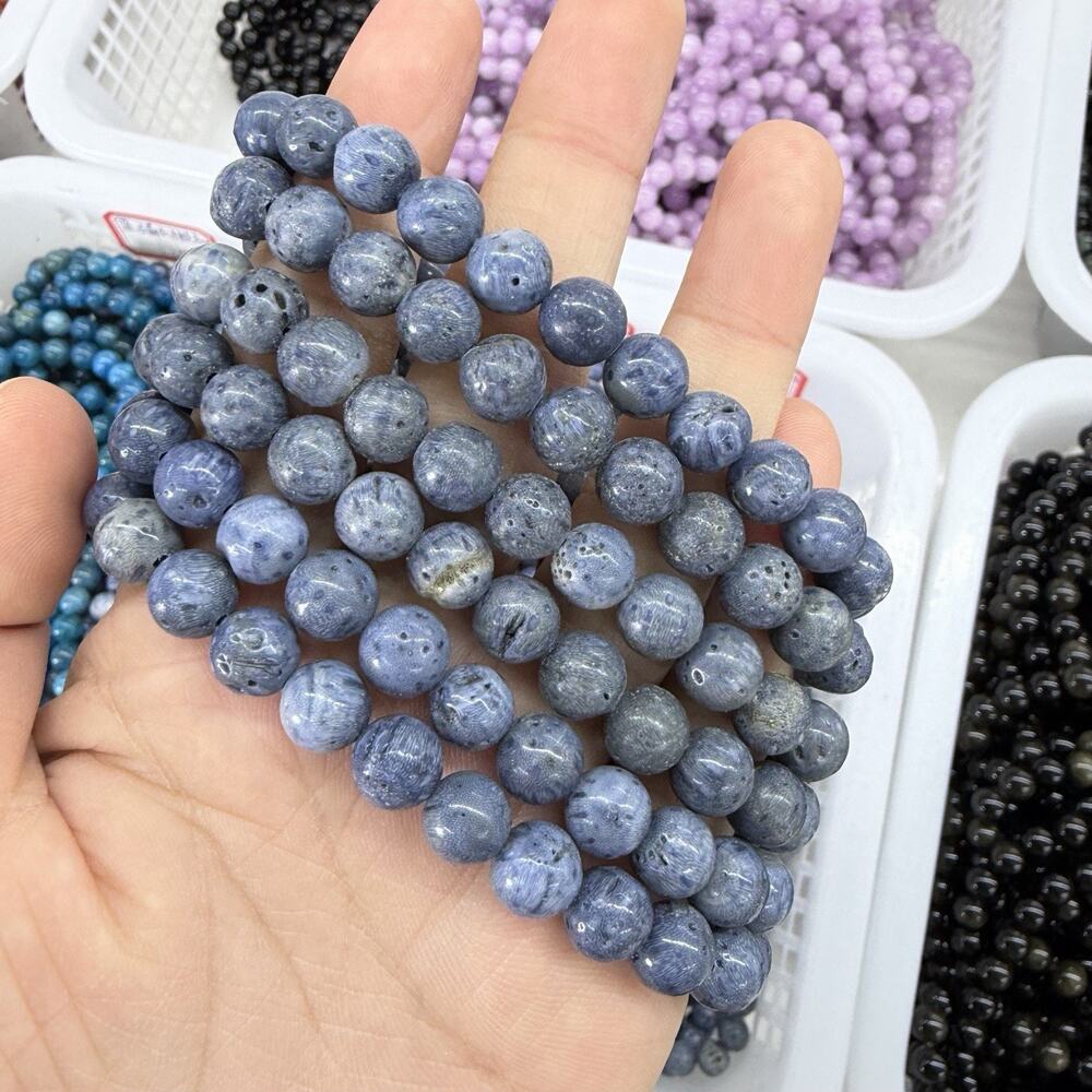 Copied - 8MM Blue Coral Bracelet